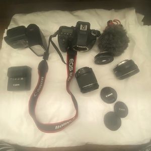 Canon 80 D with 3 lenses